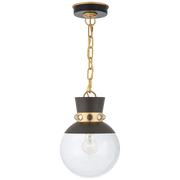 Small Matte Black & Gild Pendant - Mix Home Mercantile