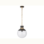 Medium Matte Black & Gild Pendant - Mix Home Mercantile