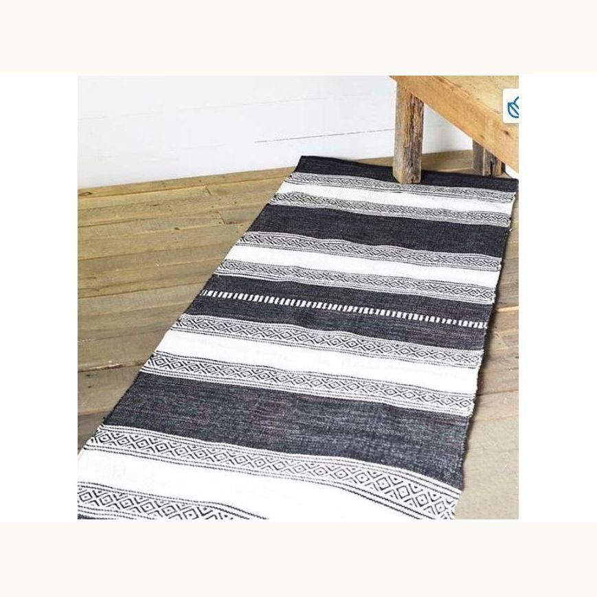 Charcoal Stripe Runner - Mix Home Mercantile