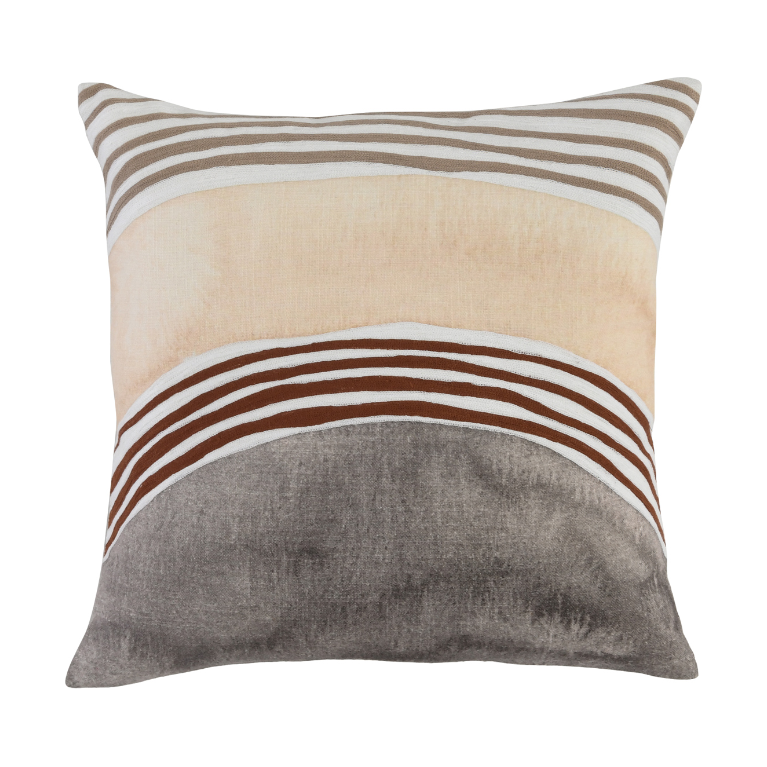 18" x 18" Earthy Striped Pillow - Mix Home Mercantile