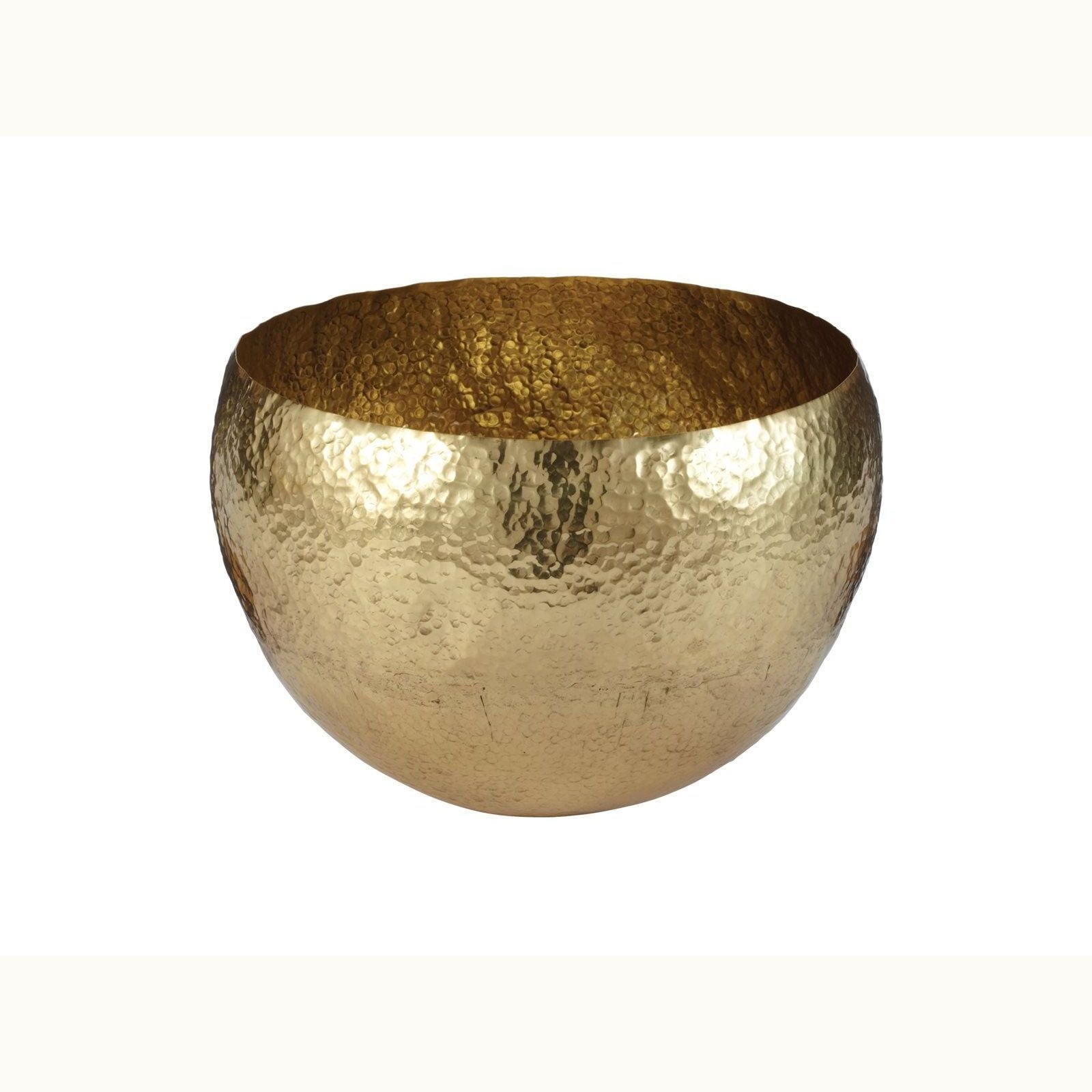 Large Hammered Brass Bowl in Gold - Mix Home Mercantile