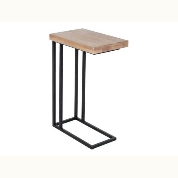 Oak & Metal Drink Table