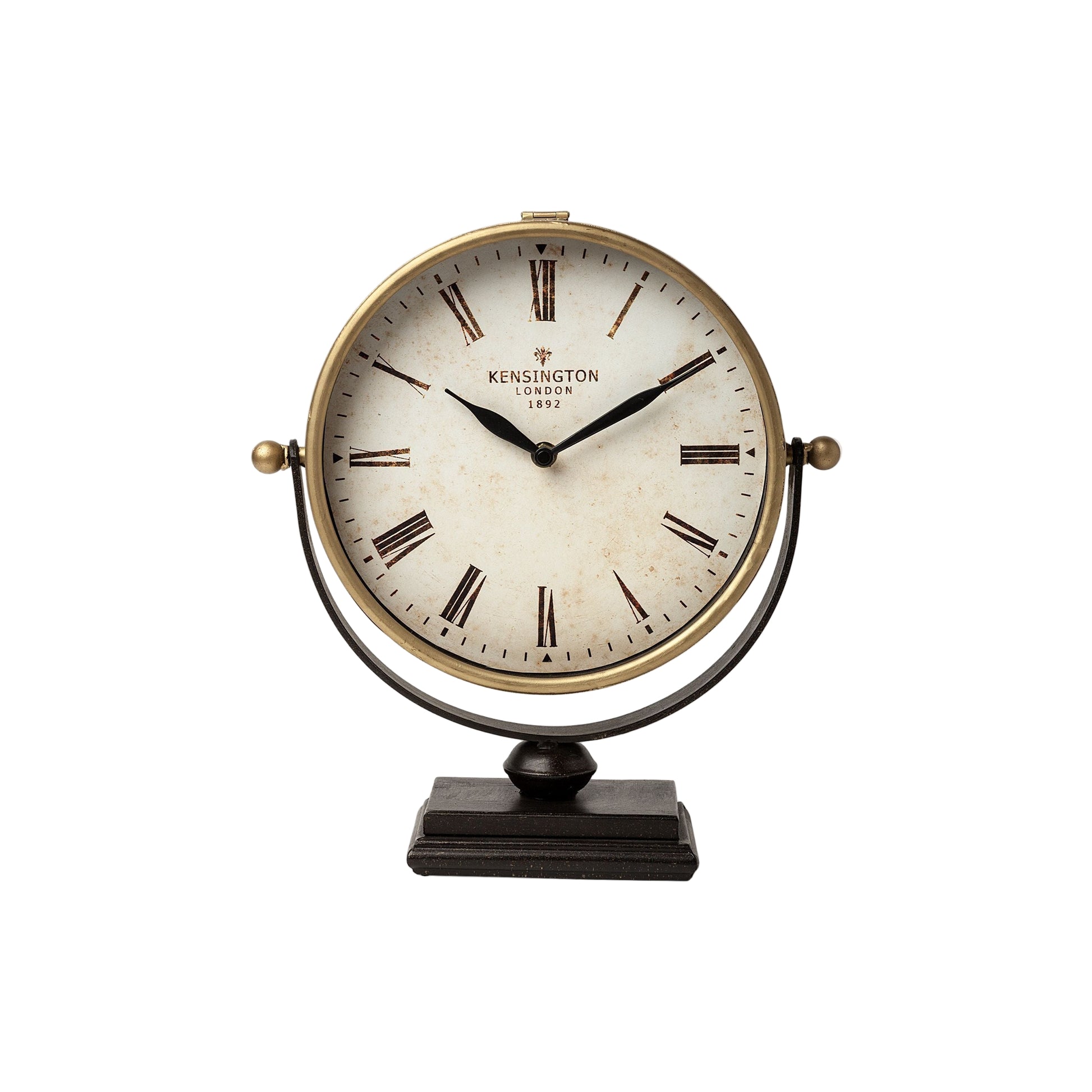 Gold Metal Table Top Clock