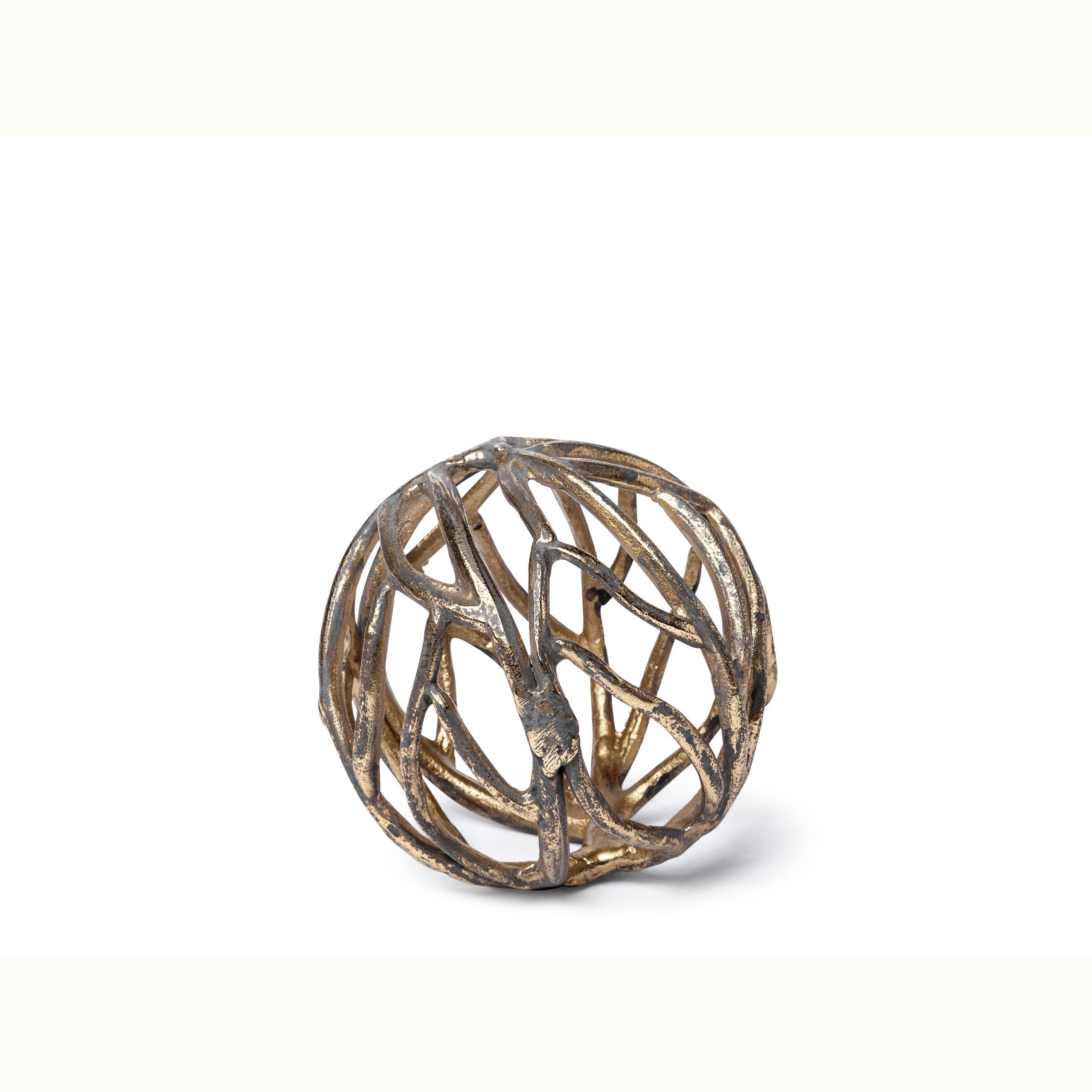 Gold Aluminum Tree Branch Orb