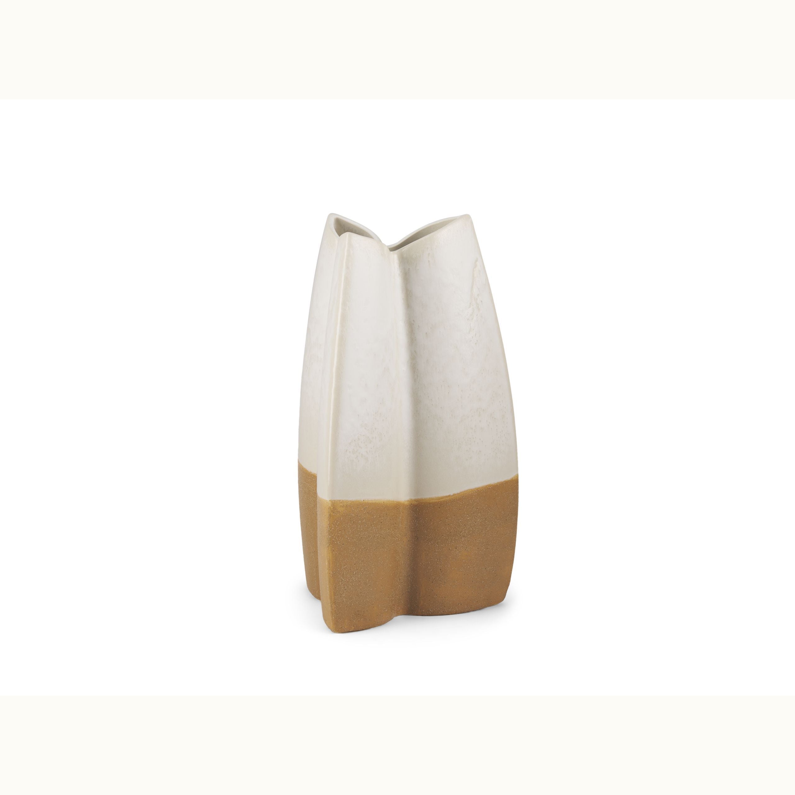 Small Off White / Tan Ceramic Vase