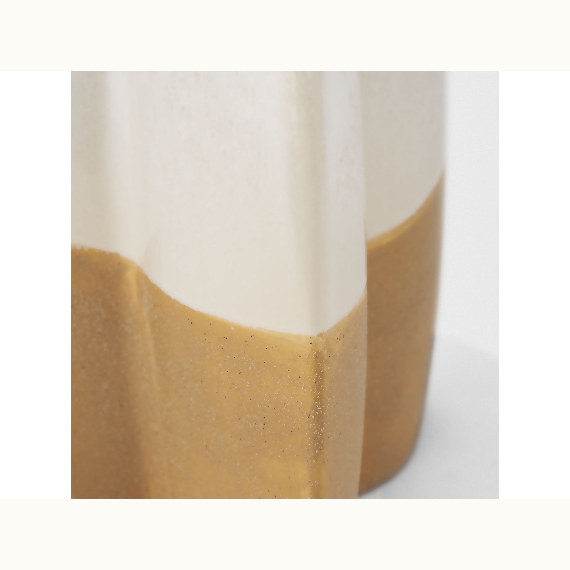 Large Off White / Tan Ceramic Vase