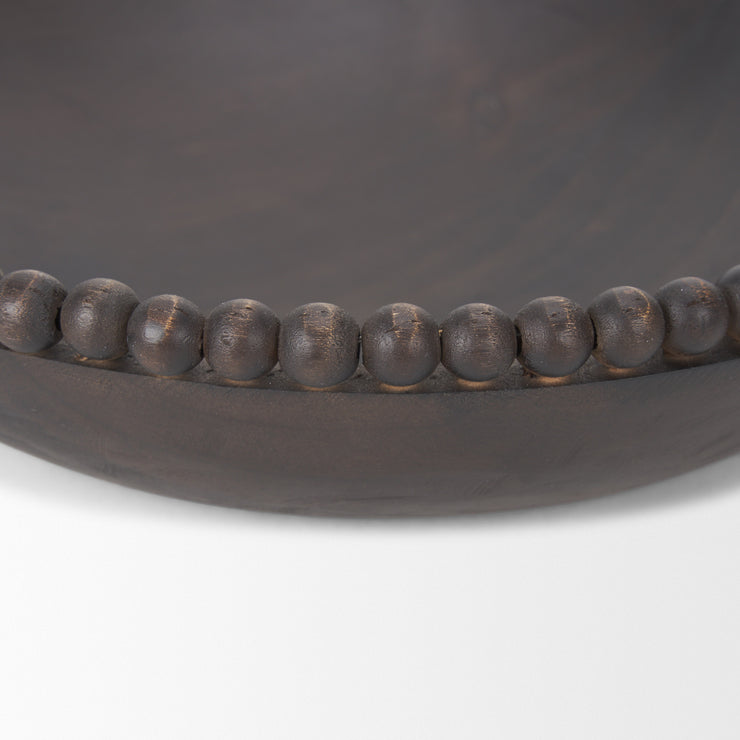 Dark Brown Wood Bowl