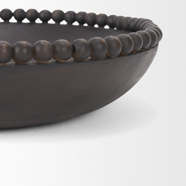 Dark Brown Wood Bowl