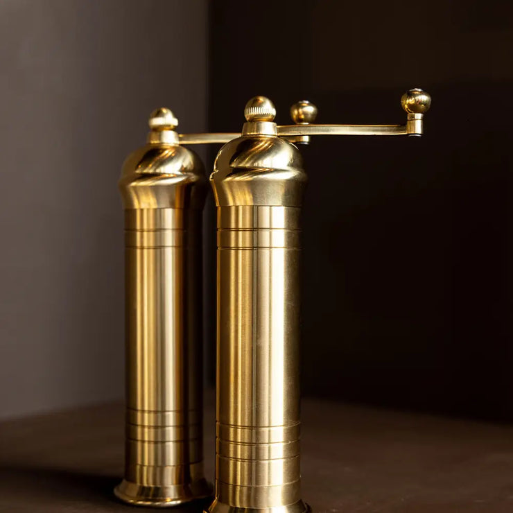 Brass 9" Salt and Pepper Grinders