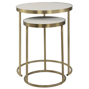 Brass & White Nesting Tables