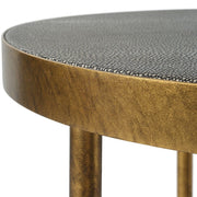 Antiqued Brass and Gray Nesting Tables
