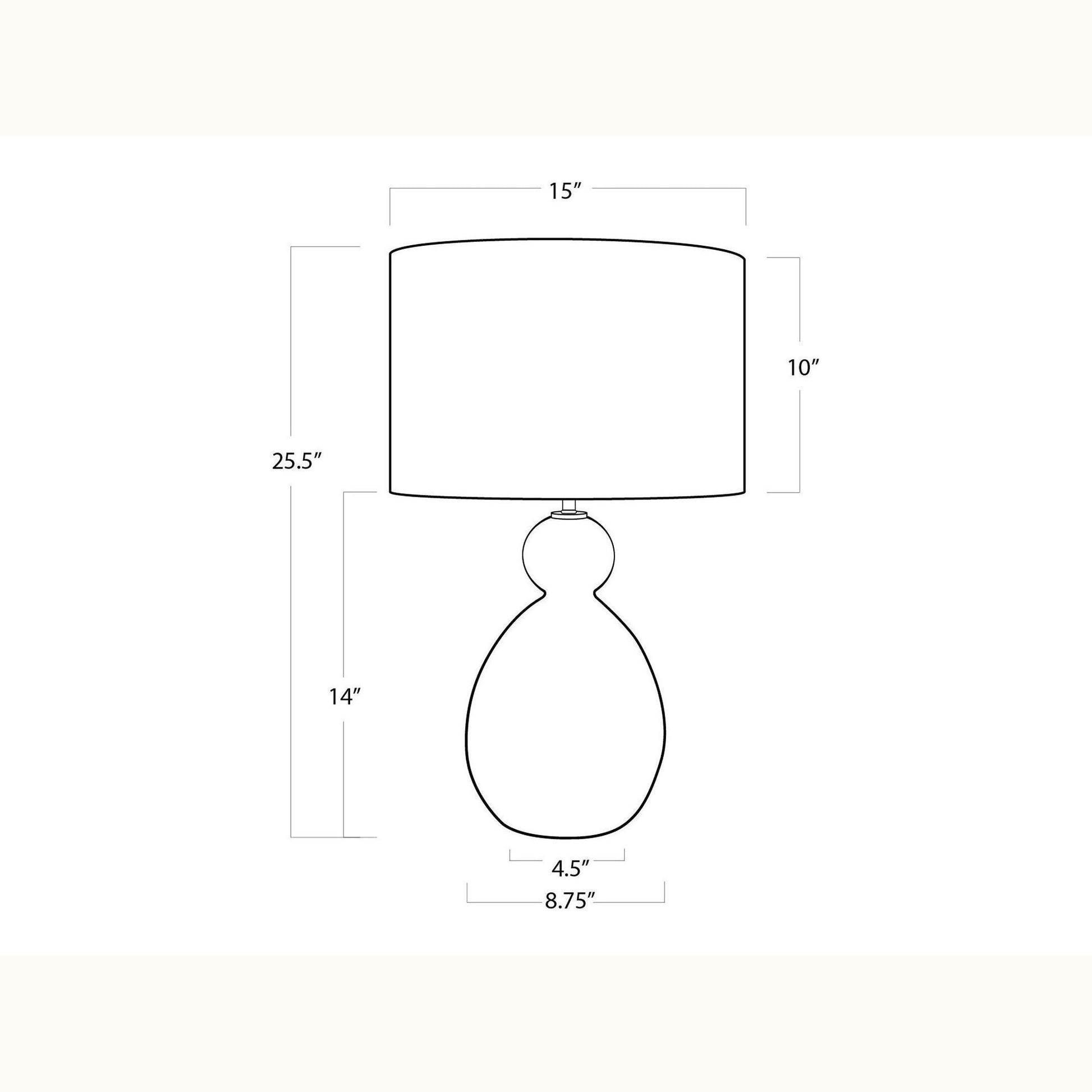 Brown Ceramic Playa Table Lamp