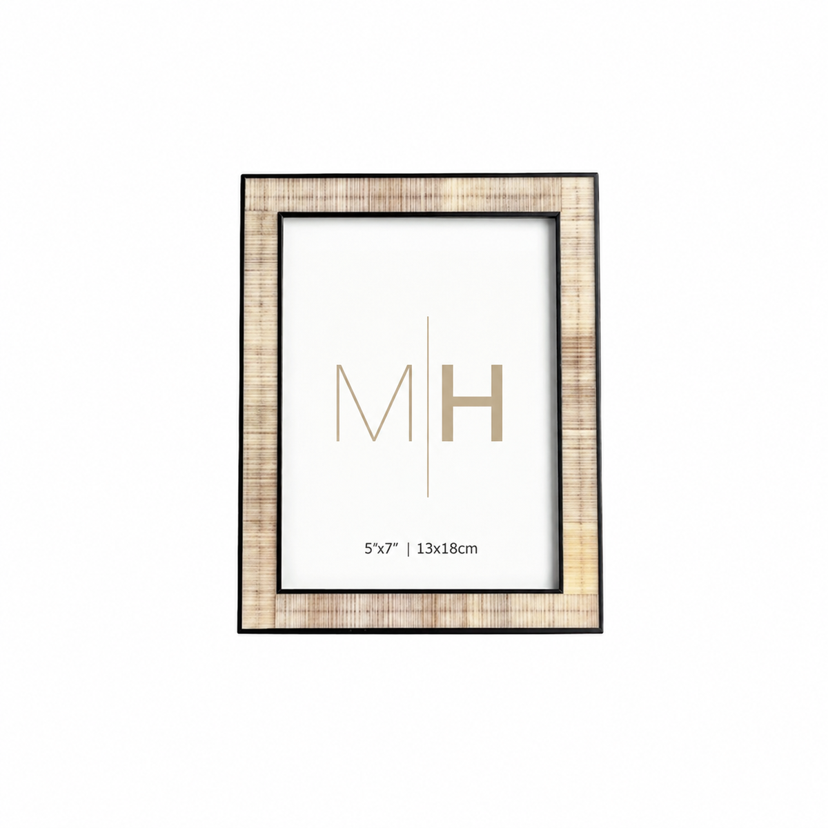 5x7 Beige Horn Picture Frame