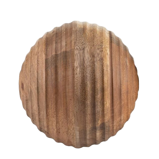 6" Wooden Orb W/ Ridges