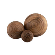 6" Wooden Orb W/ Ridges