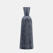 Blue Glass Grooved Vase