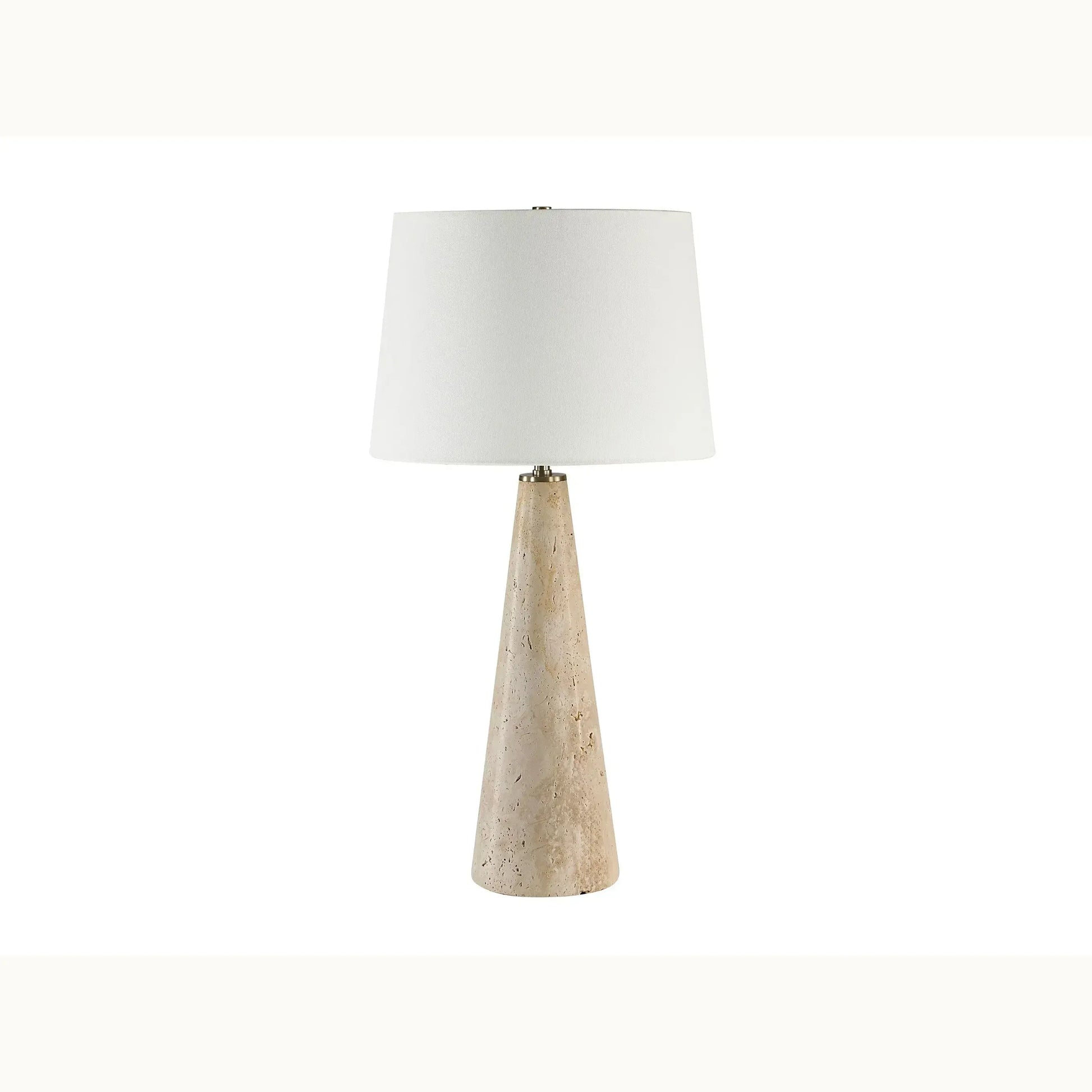 Travertine Tapered Table Lamp