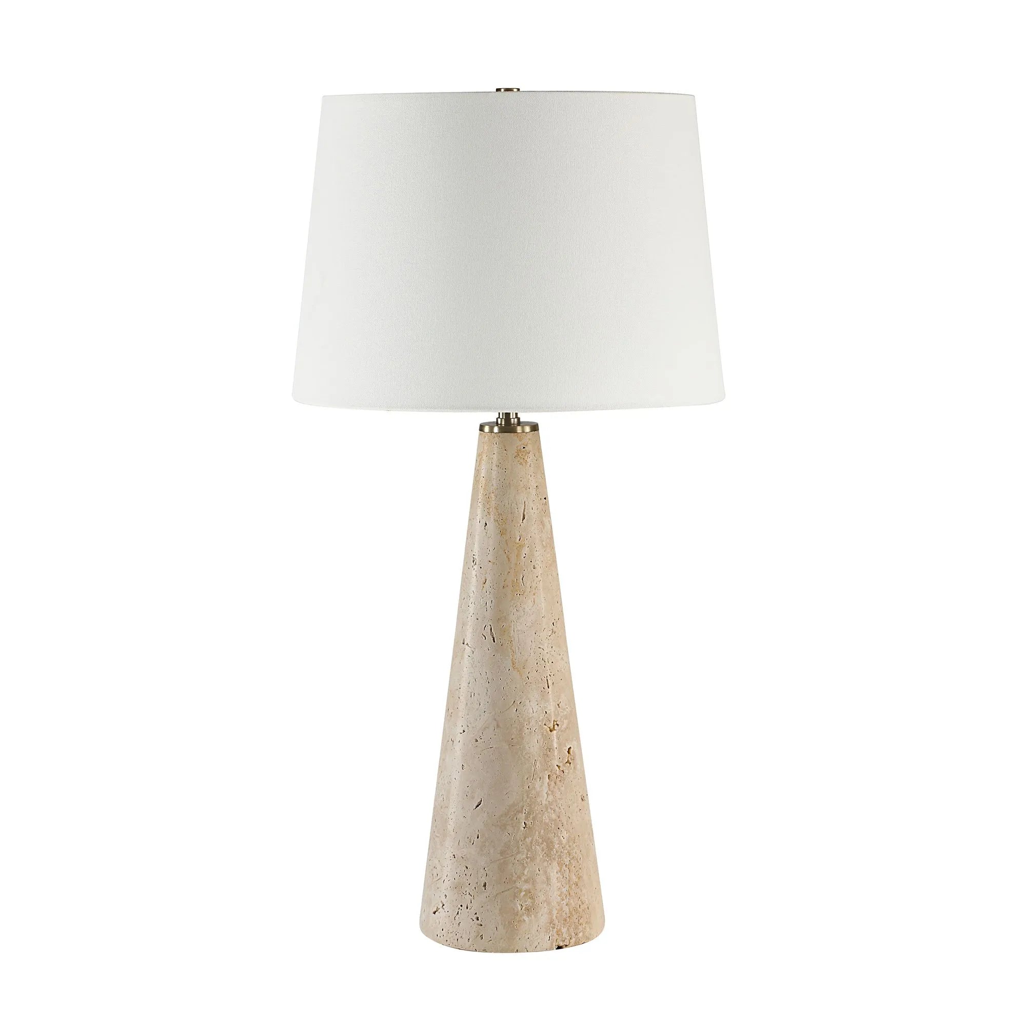 Travertine Tapered Table Lamp