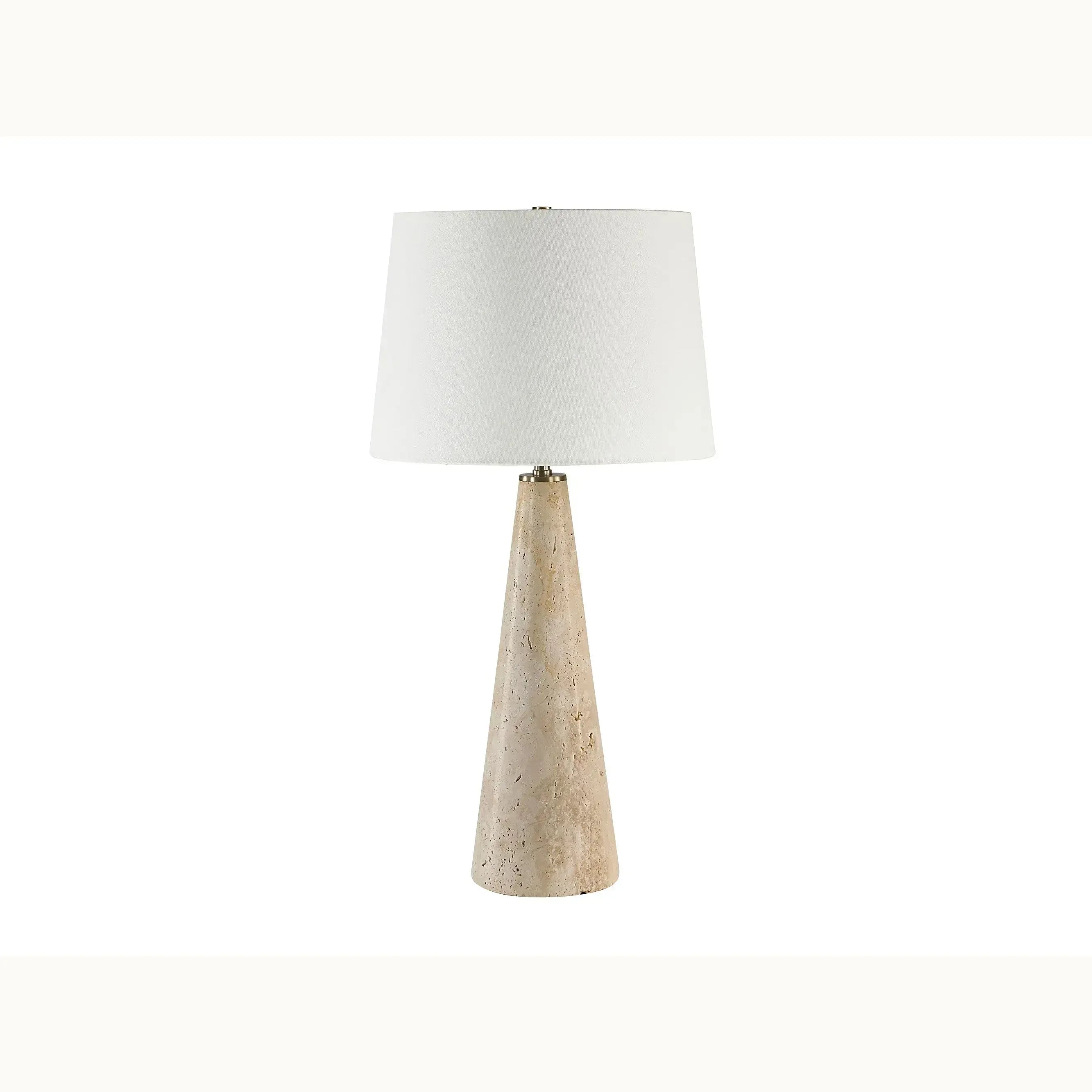 Travertine Tapered Table Lamp