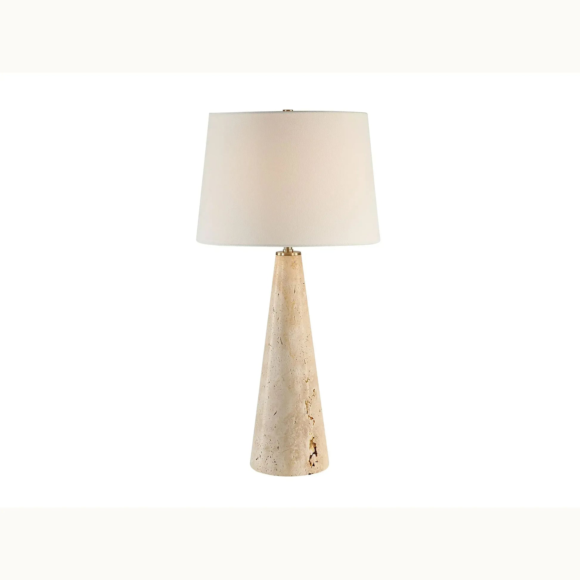Travertine Tapered Table Lamp