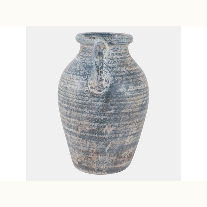 Blue/White Terracotta Vase