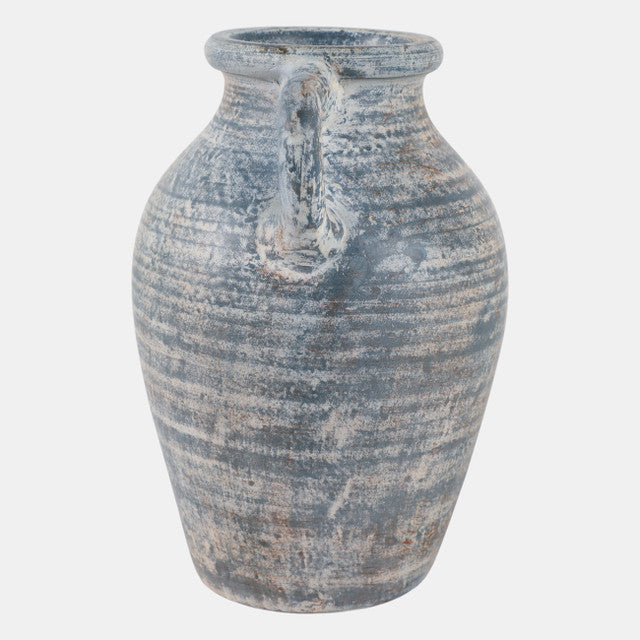 Blue/White Terracotta Vase