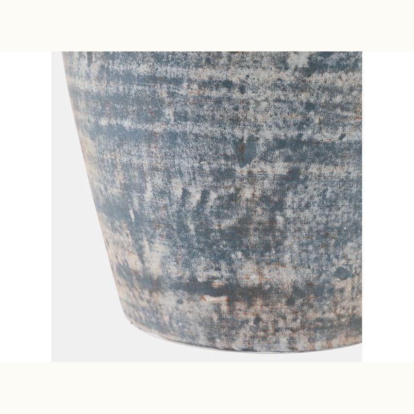 Blue/White Terracotta Vase