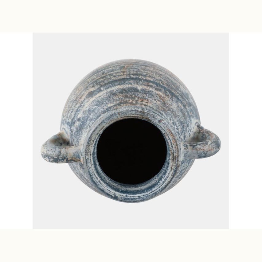 Blue/White Terracotta Vase