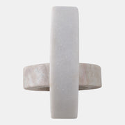 White & Beige Marble Double Ring