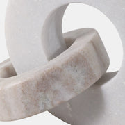 White & Beige Marble Double Ring