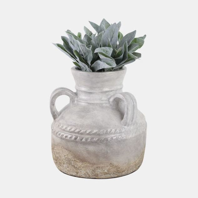 Glass and Terracotta 12" Triple Handle Jug