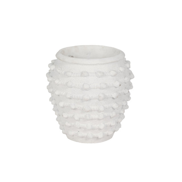 White Woven Knot Planter