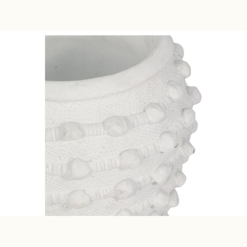 White Woven Knot Planter