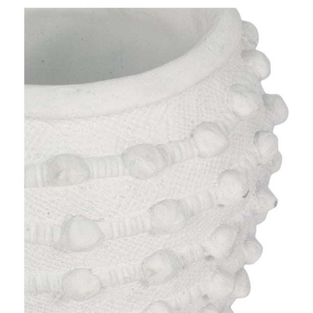 White Woven Knot Planter