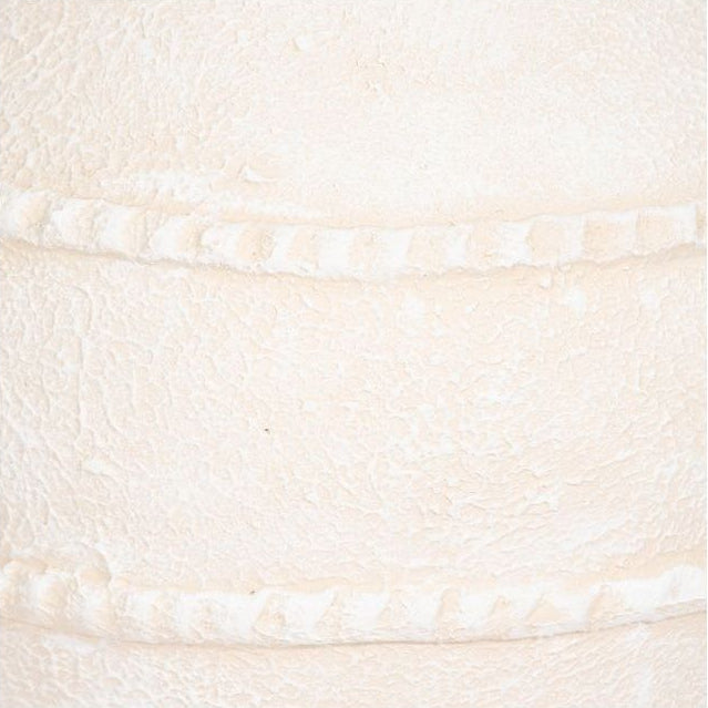 14" Traditional Textured Ivory Terracotta Vase