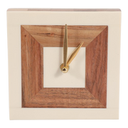 5" Square Natural Clock