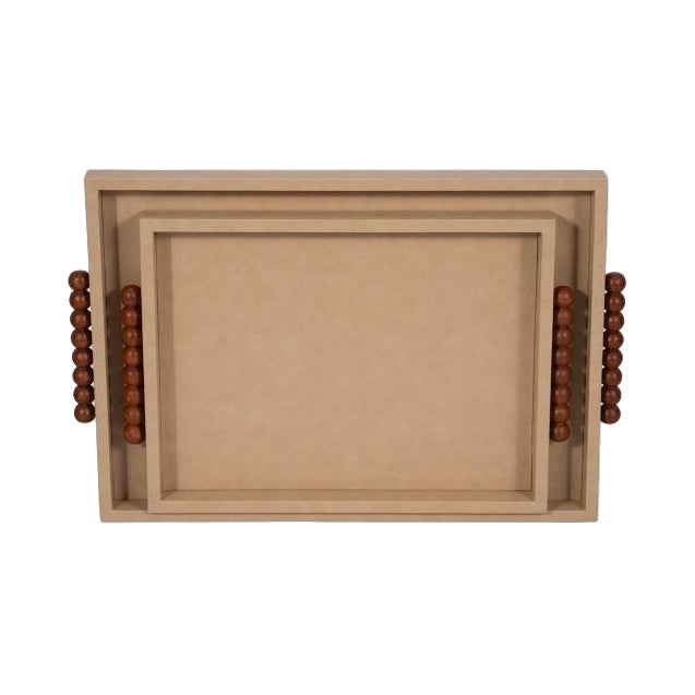 Ivory Beaded Handle Tray