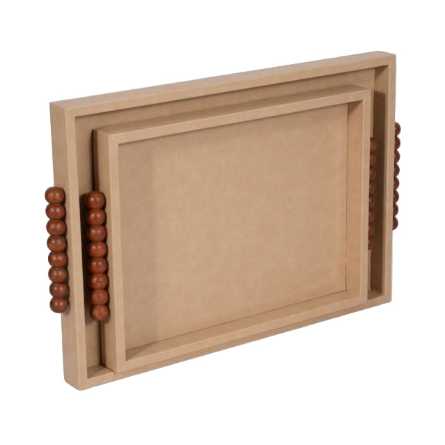 Ivory Beaded Handle Tray