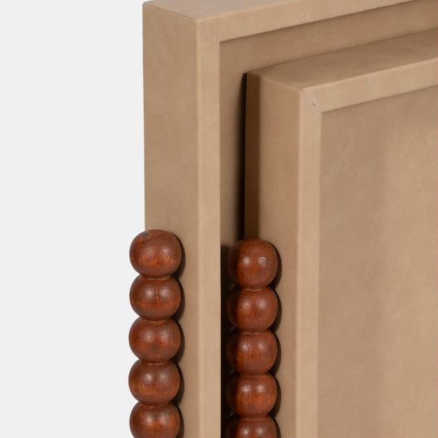 Ivory Beaded Handle Tray