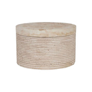 Travertine Large Round Box