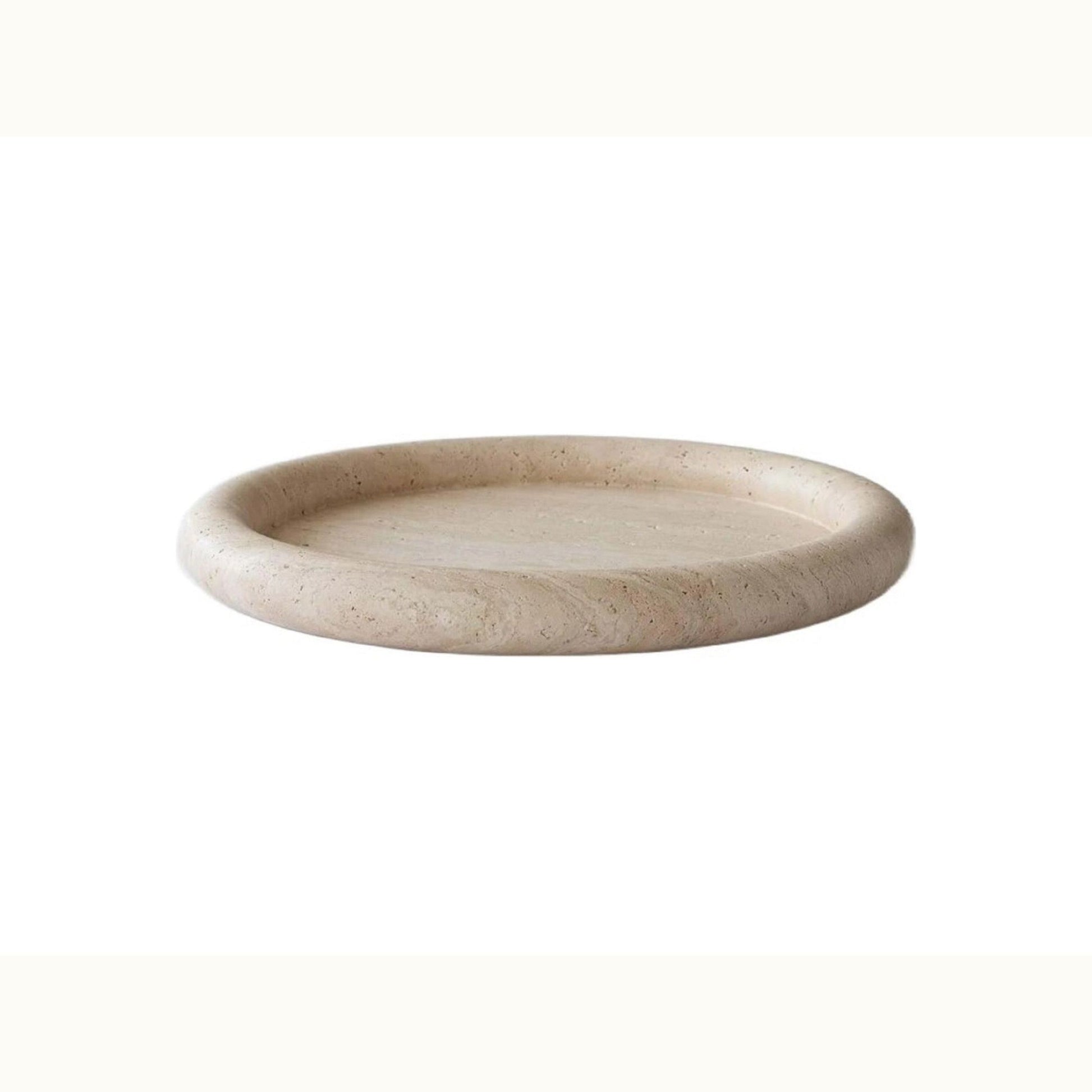 Travertine Small Round Tray