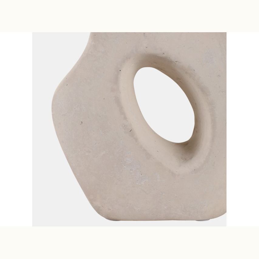 White Paper Mache Squiggle Sculpture