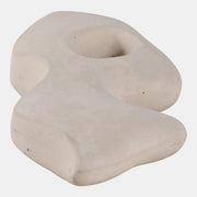 White Paper Mache Squiggle Sculpture