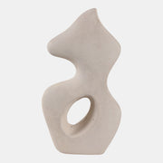 White Paper Mache Squiggle Sculpture