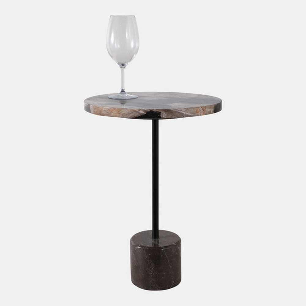 Petrified Wood Accent Table