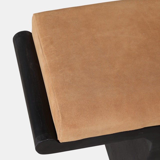 Suede Modern Bench