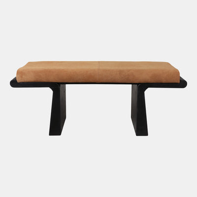 Suede Modern Bench
