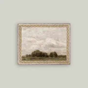 Tree & Cloud Landscape Framed Art