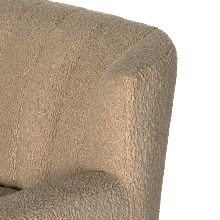 Channeled Upholstered Wingback Accent Chair