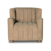Channeled Upholstered Wingback Accent Chair